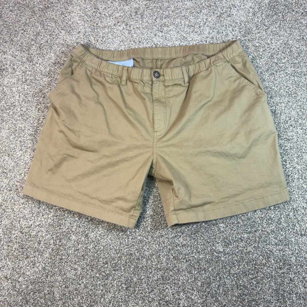 Chubbies Originals Mens XXL Khaki Tan 7 Inch Inseam Stretch Shorts BOOMSHAKALAKA